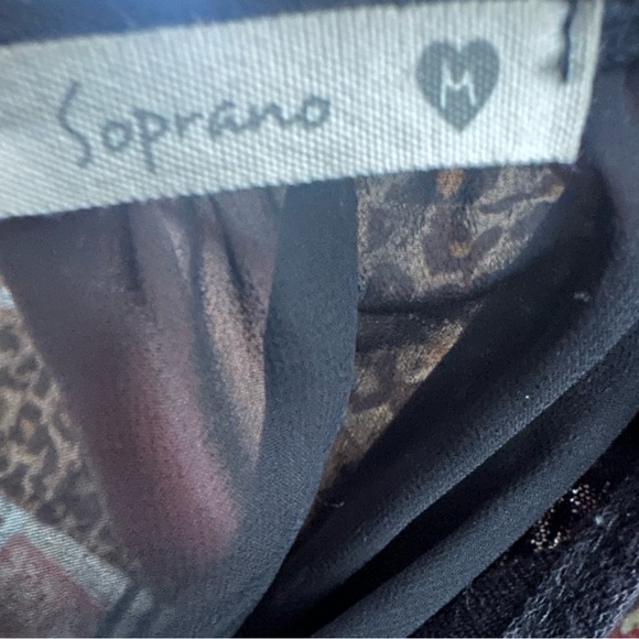 Soprano Mixed Media Black Blouse M - Picture 4 of 4